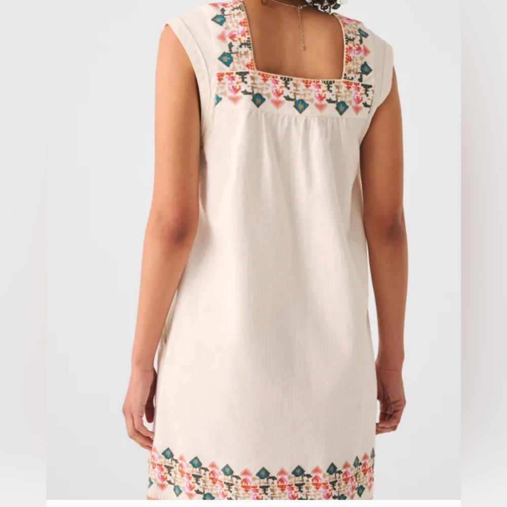 Faherty Dress Hailee Dress Embroidered Sleeveless Dress Sz M (NWOT) - Picture 6 of 8